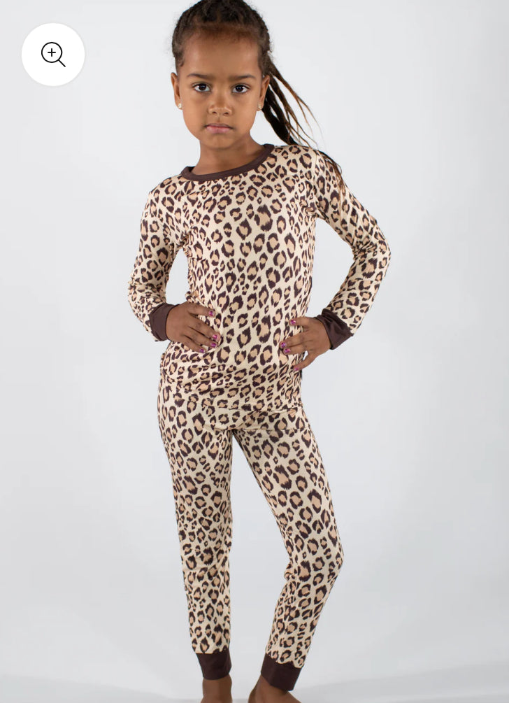 Classic Leopard 2pc Pajama Set Kids