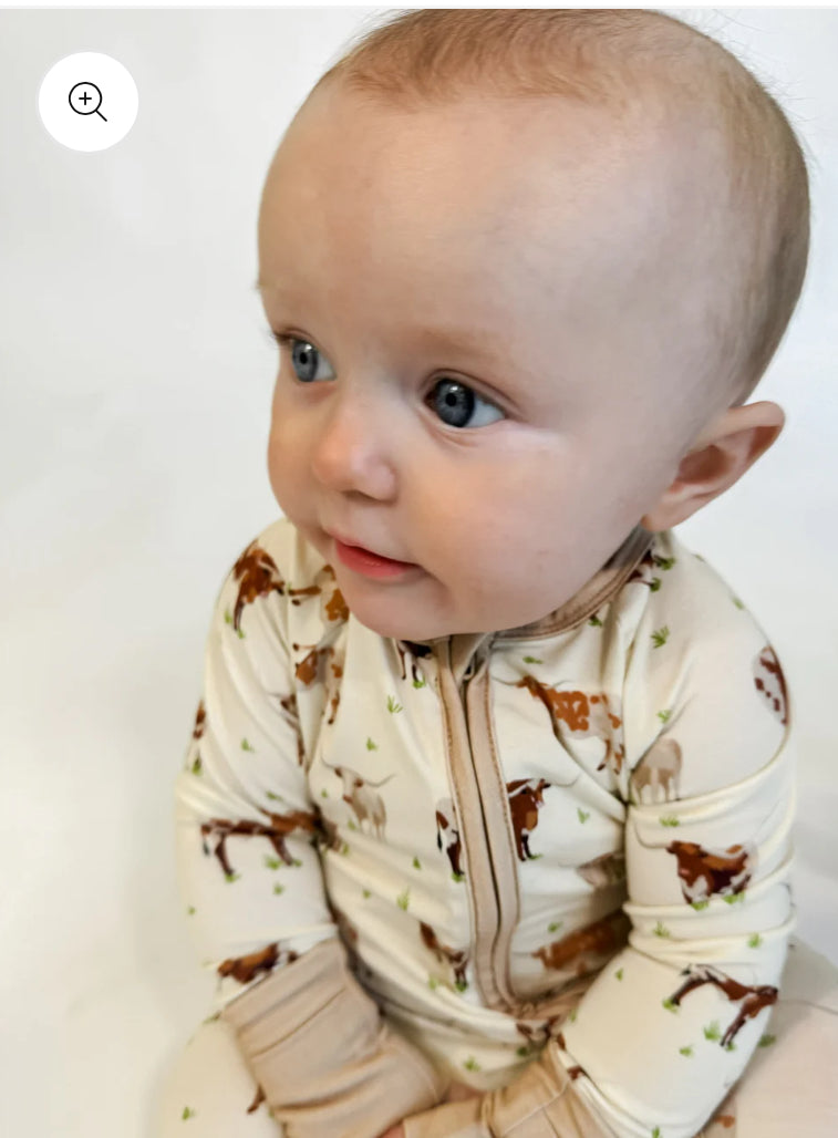 Longhorn Zip-Up Pajamas Kids