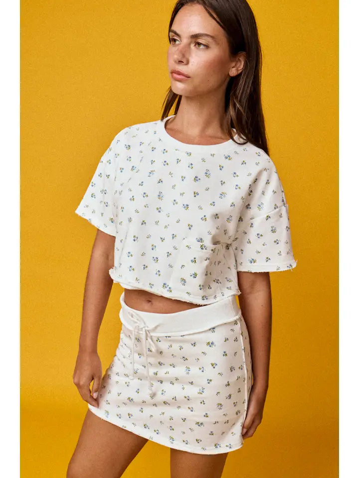 Floral Dreams Crop Top & Skorts Set