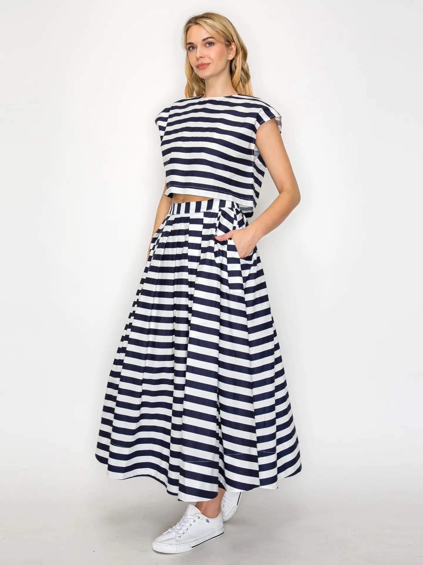 Marin Stripe Top & Skirt Set