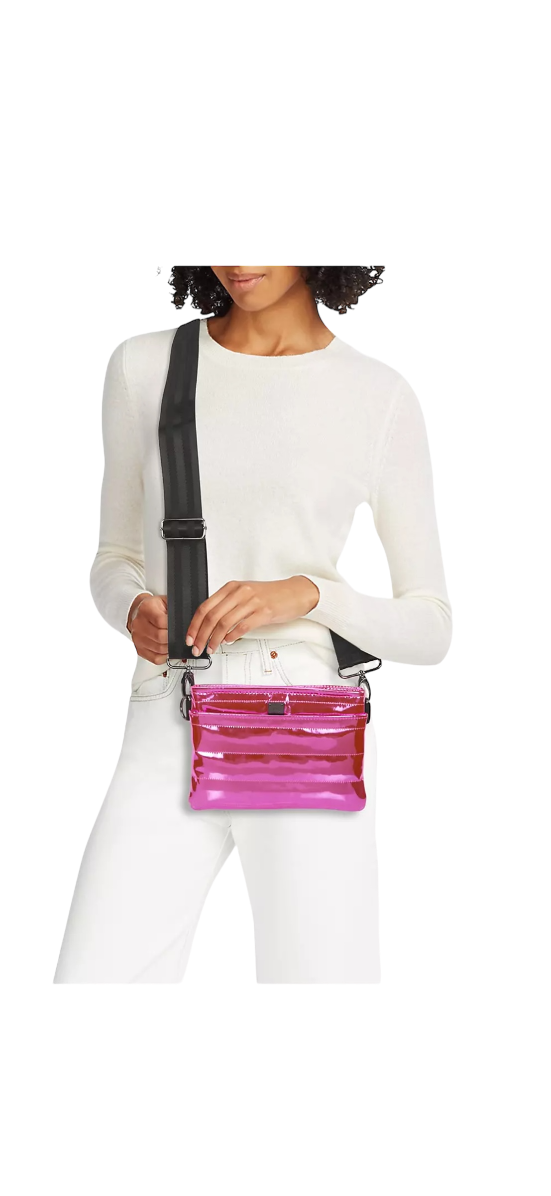 Clear fashion neon pink bum bag