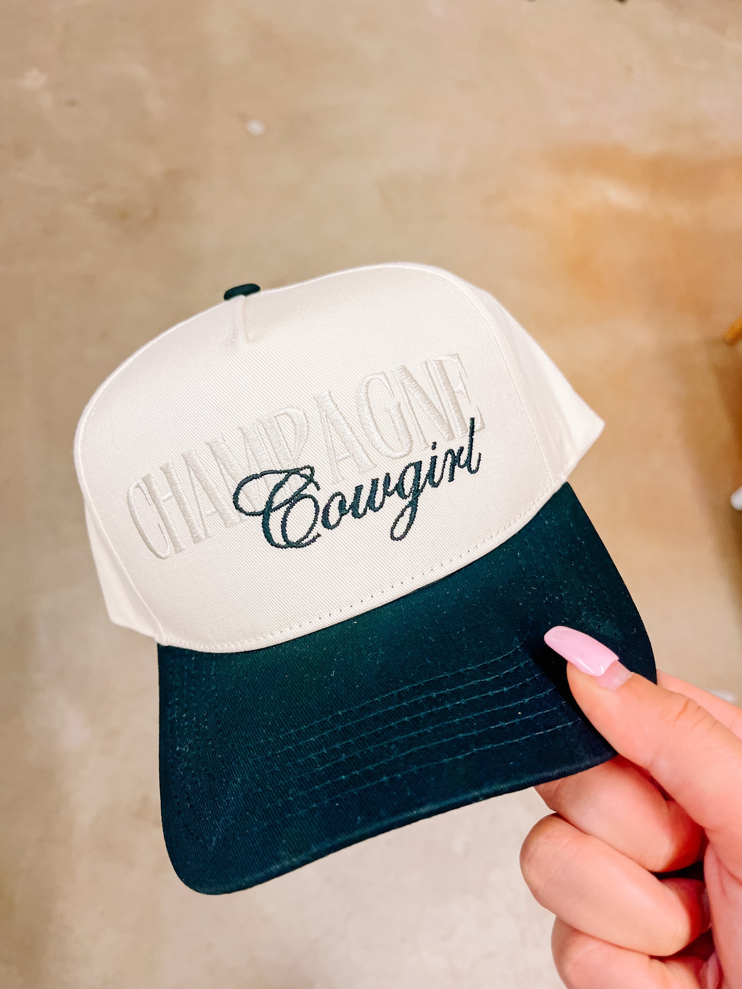 Champagne Cowgirl Trucker