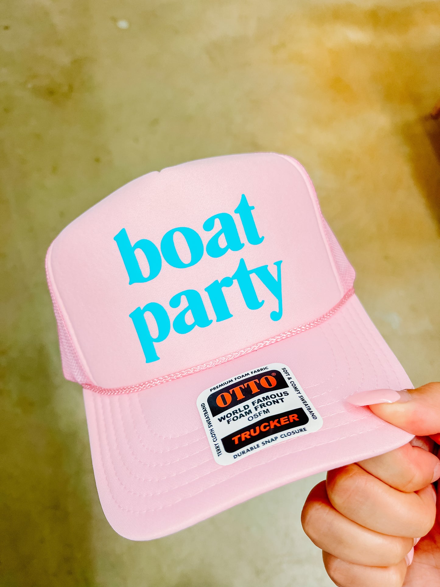 Boat Party Trucker- Pink