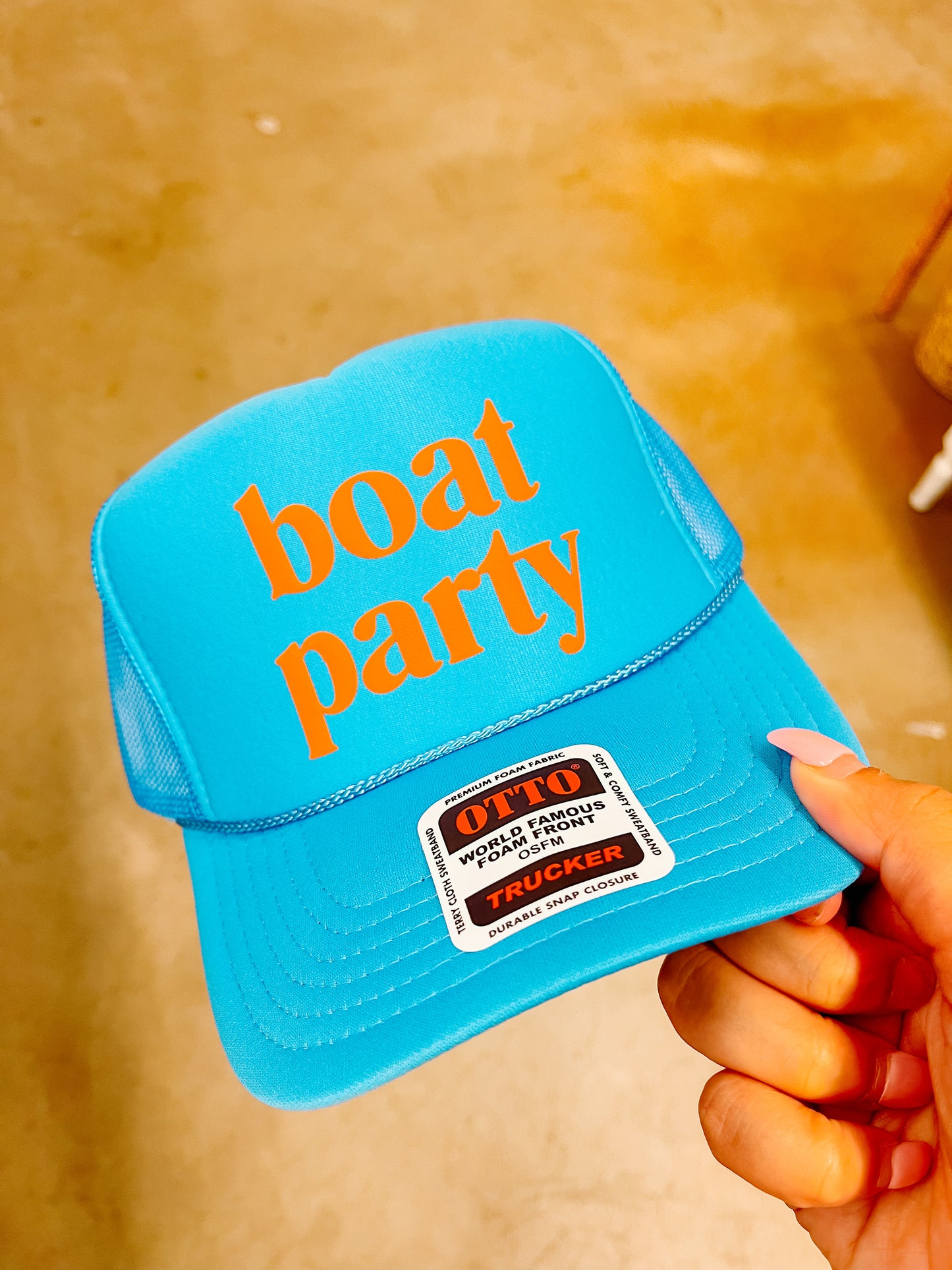 Boat Party Trucker- Blue