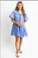 Coastal Blue Linen Dress