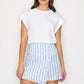 Ruffle Stripe Skort-Blue