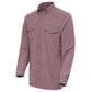 Maroon Pearl Snap Shirt-Long Sleeve