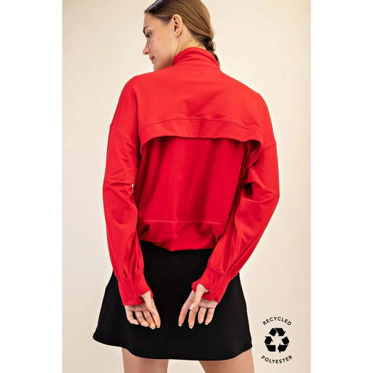 True Red Butter Soft Oversized Active Jacket