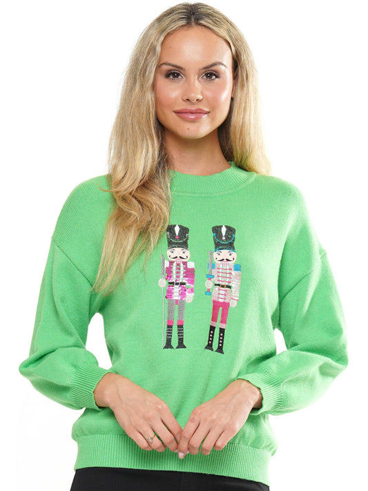 Embroidered Nutcracker Sweater