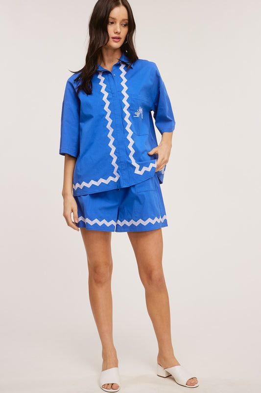 Royal Blue Poplin Set