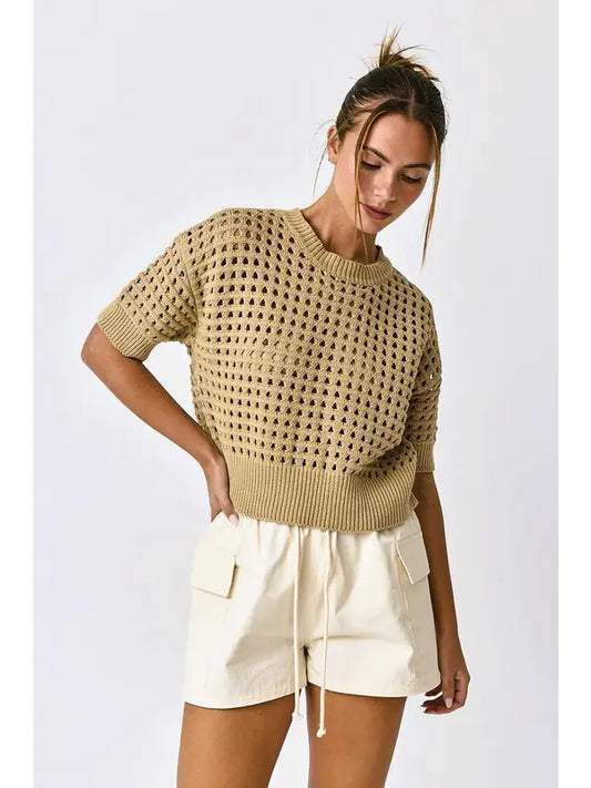 Alina Cropped Crochet Top