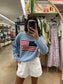 Powder Blue Stars and Stripes Knit Sweater