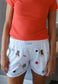 White Embroidered Shorts