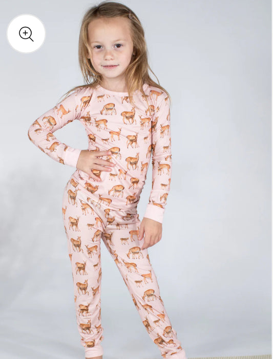 Does and Fawns 2pc Pajama Set Kids