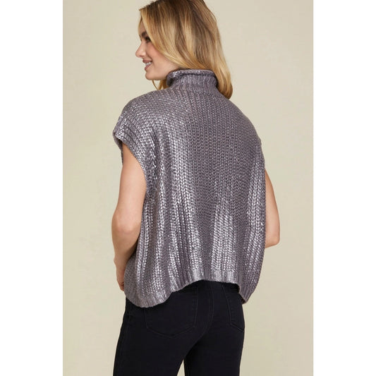 Silver Metallic Sweater