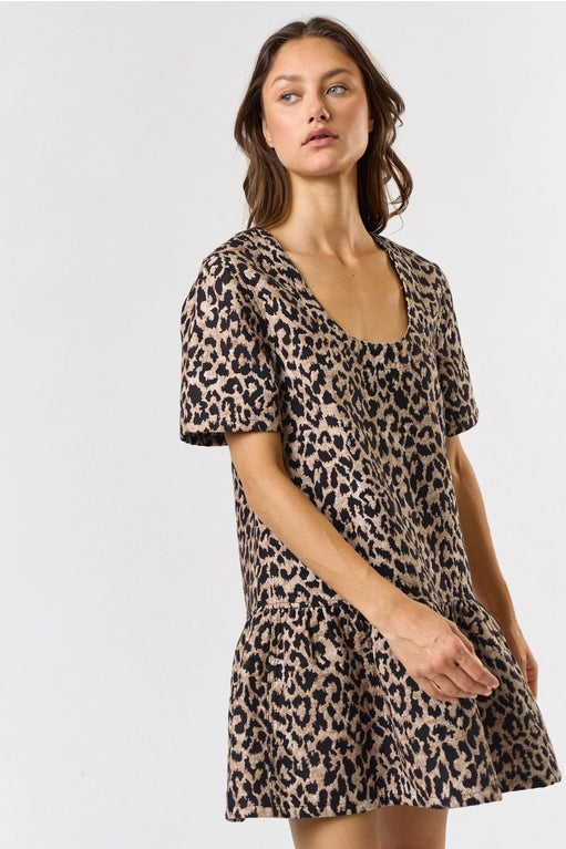 Leopard 2-Way Ruffle Dress