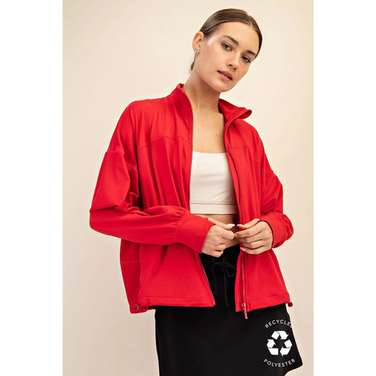 True Red Butter Soft Oversized Active Jacket