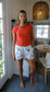 White Embroidered Shorts