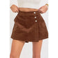 Brown Corduroy Skort