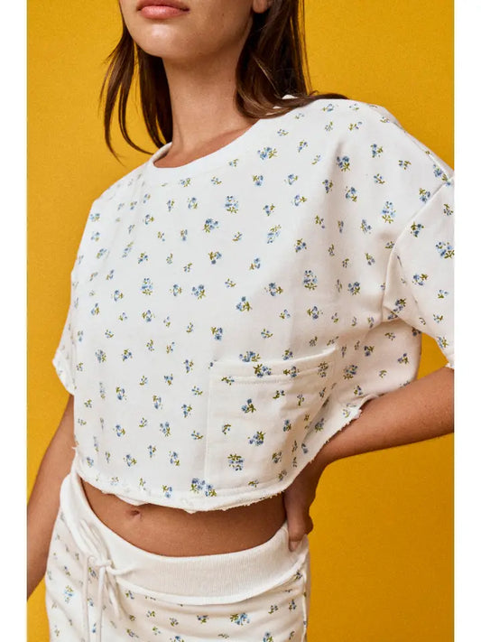 Floral Dreams Crop Top & Skorts Set