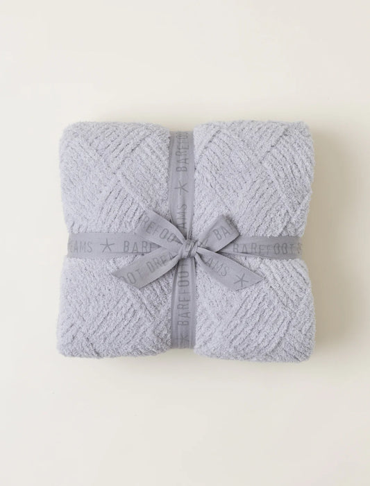 Cozychic Diamond Weave Blanket-Oyster