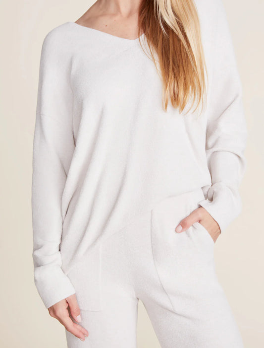 Cozychic Ultra Lite V Neck Hi-Low Pullover