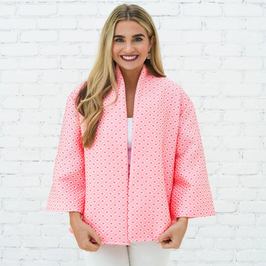 Jackie Jacquard Jacket Coral