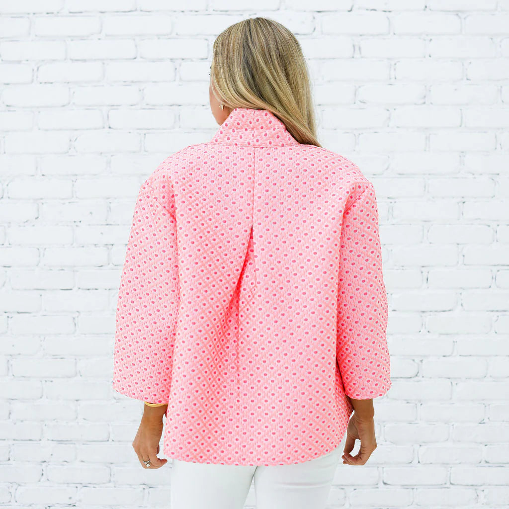 Jackie Jacquard Jacket Coral