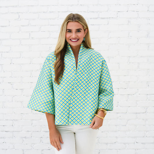 Jackie Jacquard Jacket Green