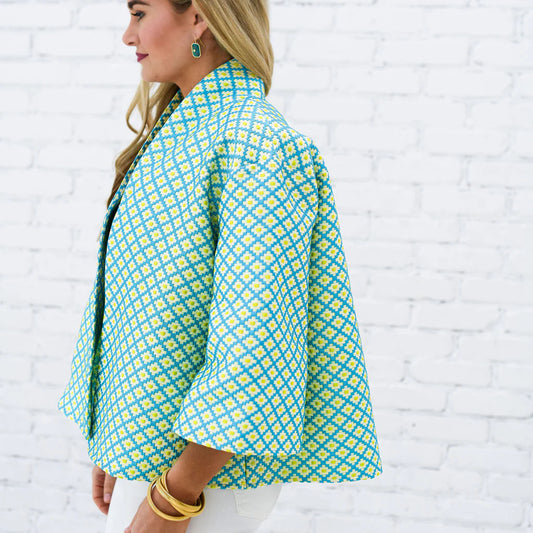 Jackie Jacquard Jacket Green