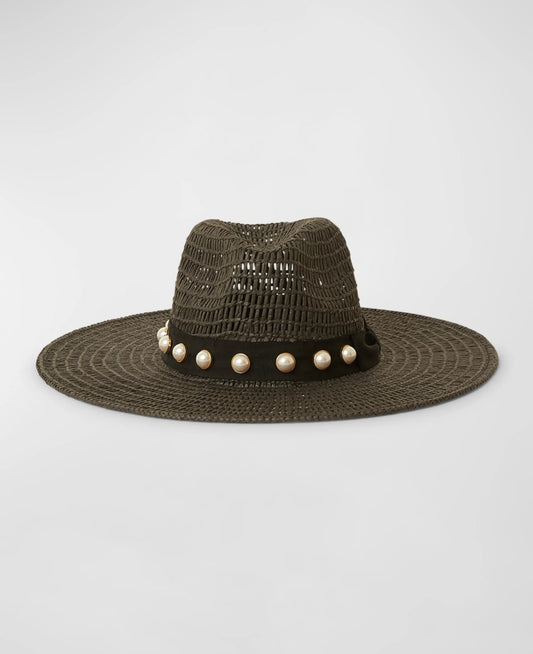 Ollie Pearly Straw Fedora