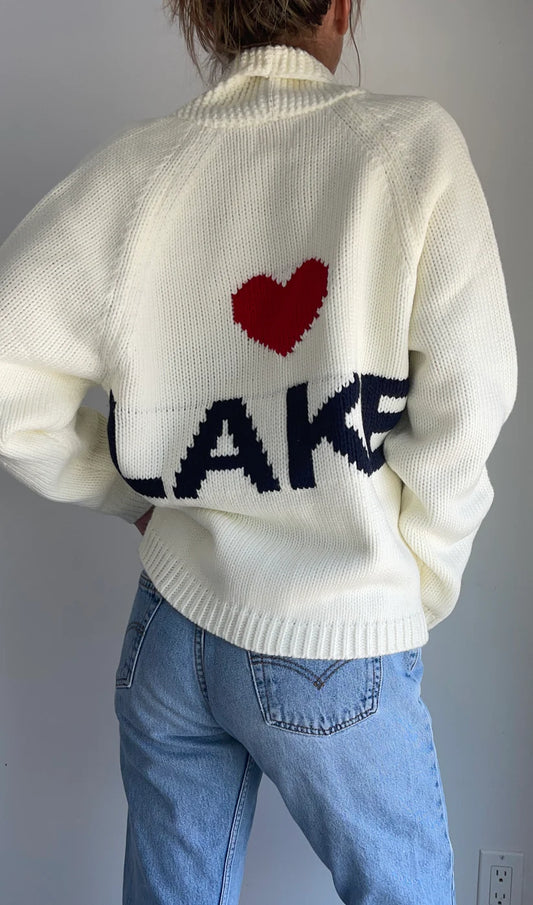 Heart Lake Vintage Cardigan Sweater