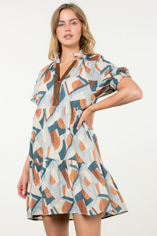 Bonnie Abstract Print THML Dress