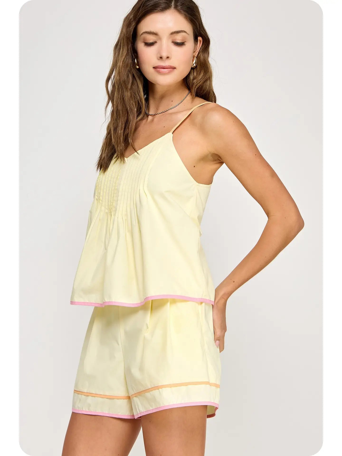 Butter/Tangerine/Pink Short Set