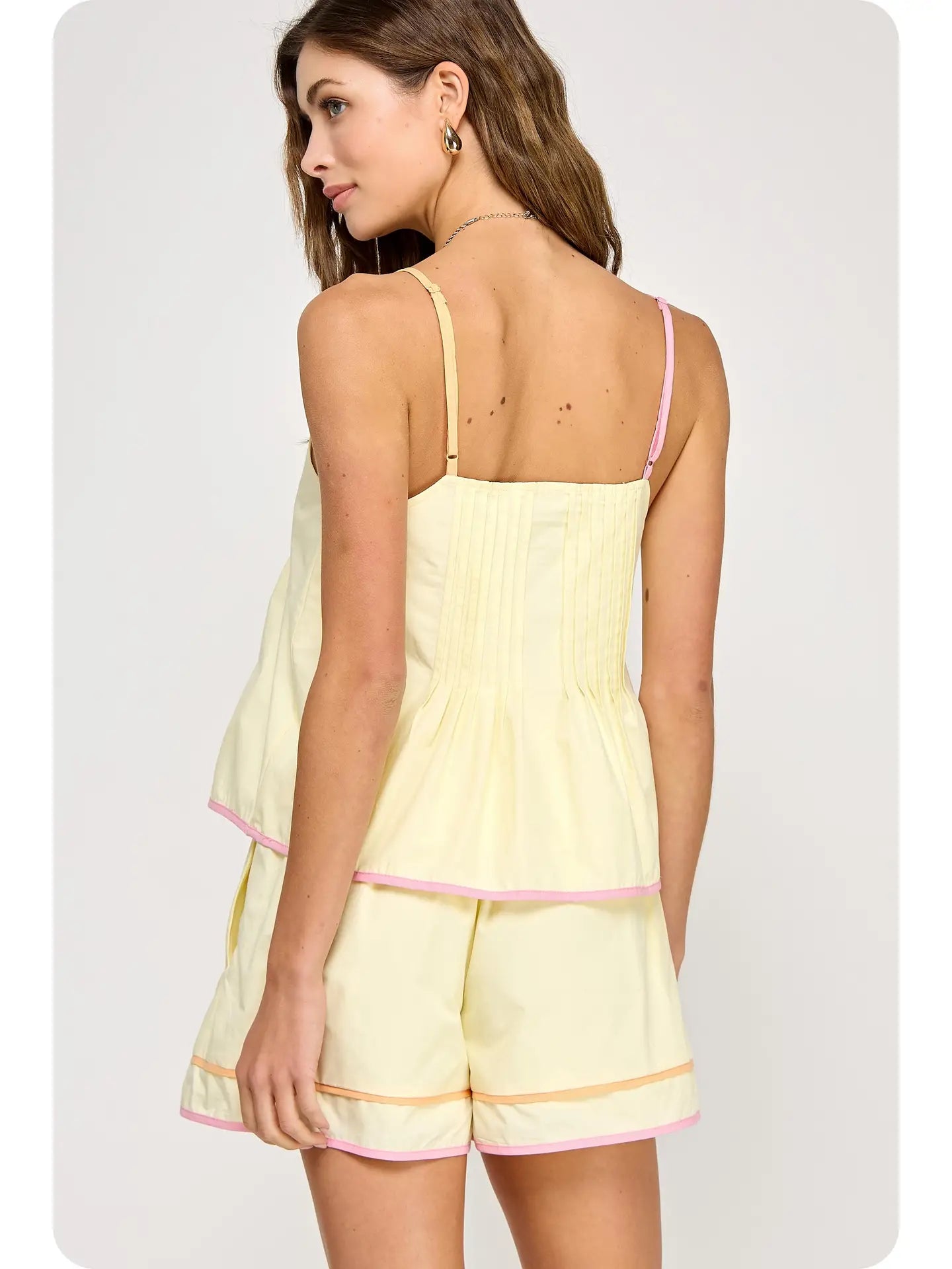 Butter/Tangerine/Pink Short Set