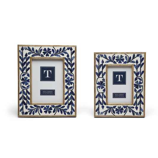 Blue Belle Bone Inlay 5x7 Frame