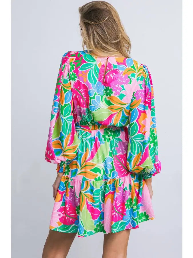 So Much Love Green Floral Dress