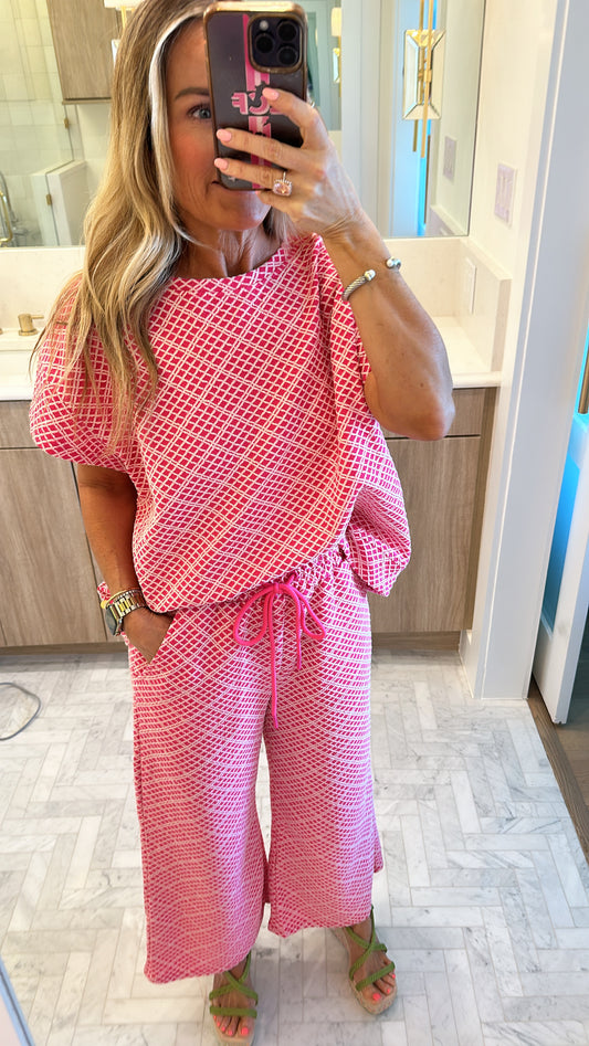 Pink Checkered Set