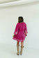 Magenta Braid Trim Voile Mini Dress