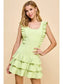 Mint Tiered Ruffle Skirt Athletic Dress