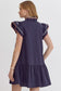 HAMPTONS FOR THE WEEKEND NAVY SCALLOPED DRESS