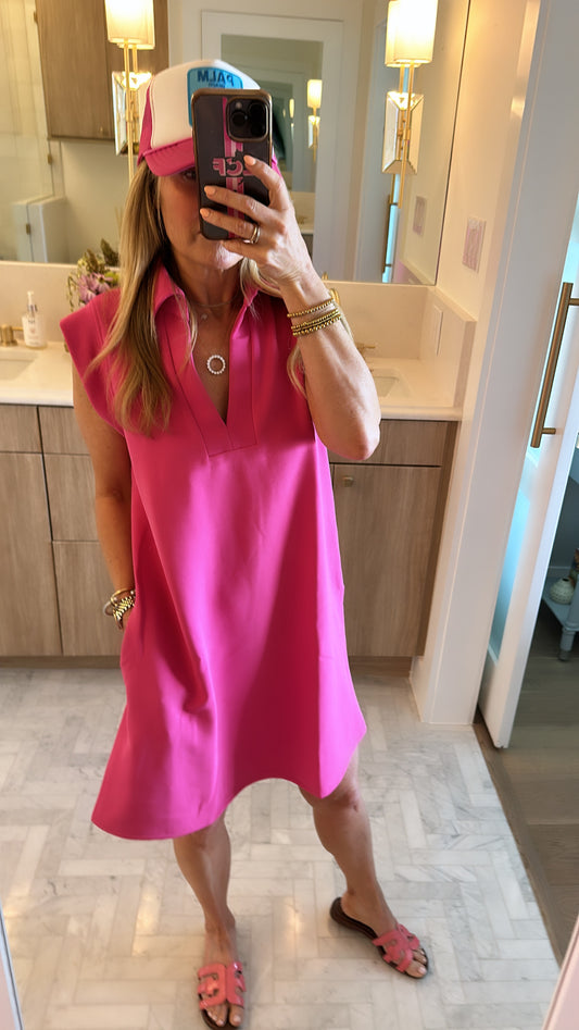 Andrea Dress Hot Pink