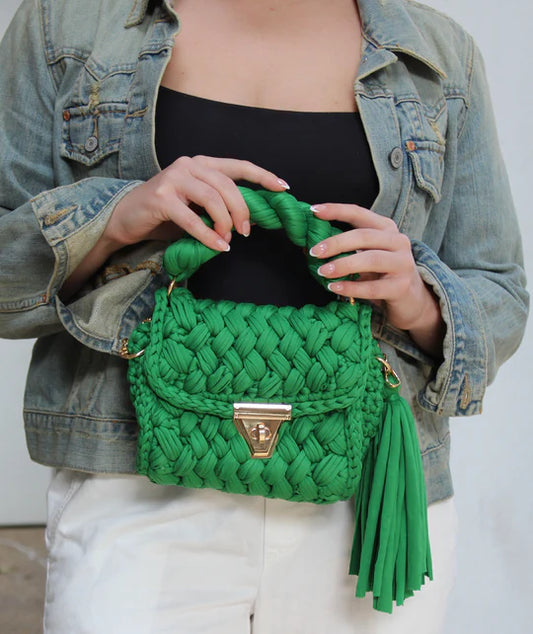 Montego Green Woven Bag