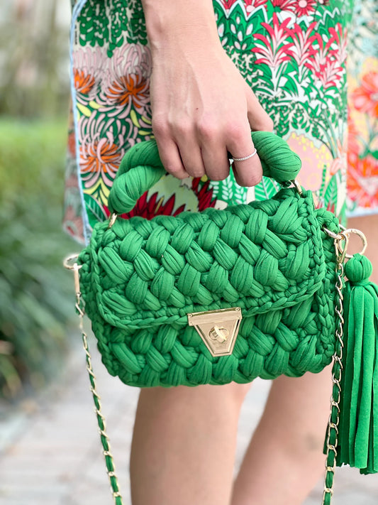 Montego Green Woven Bag