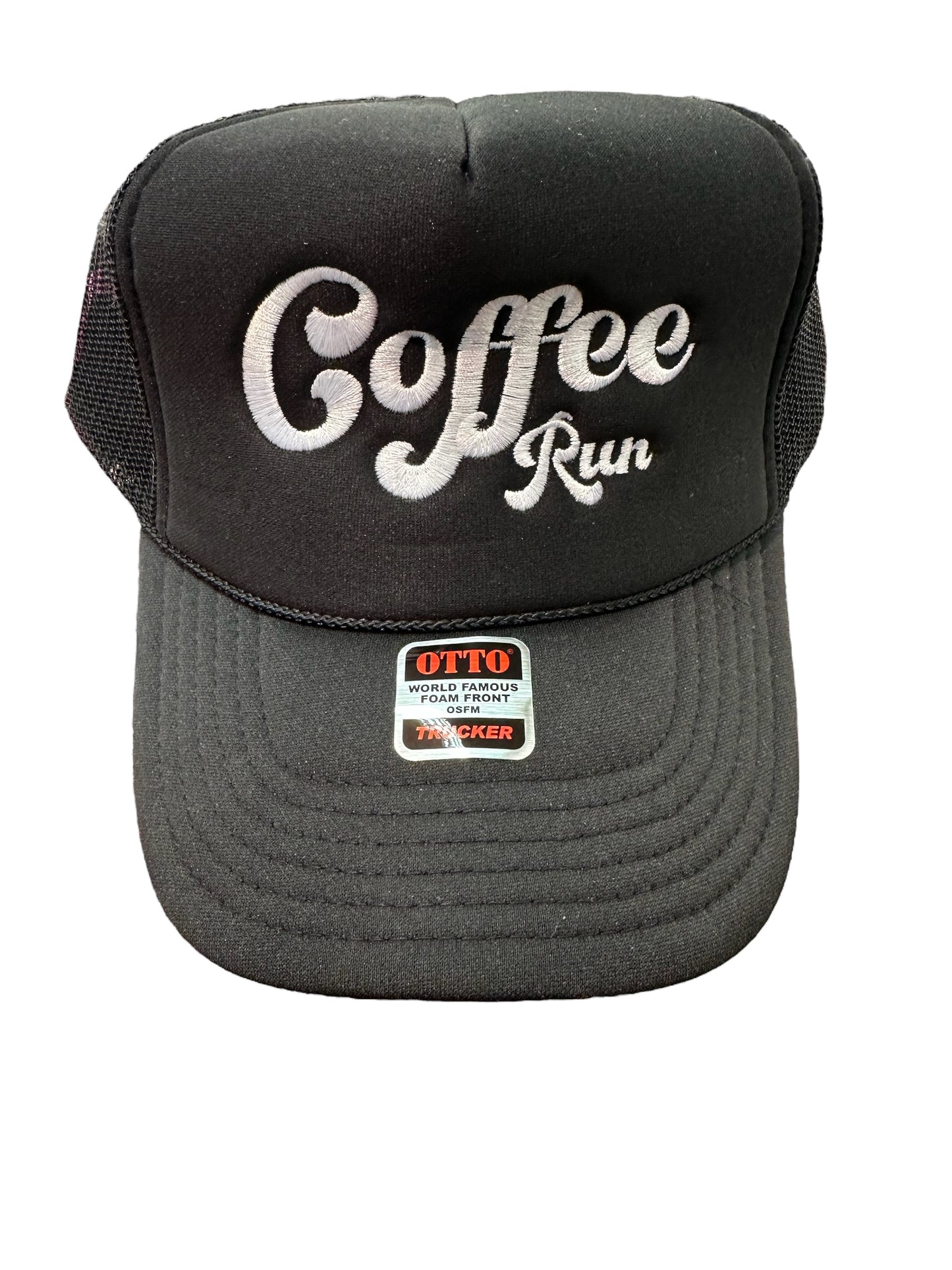 Coffee Run Black Trucker Hat