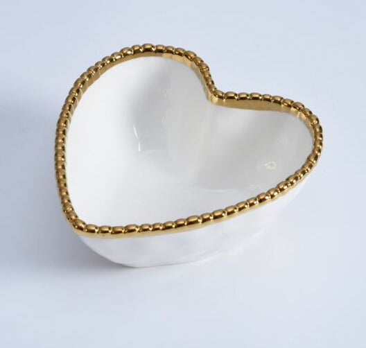 Golden Salerno Heart Bowl