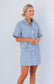 Ozel Blue Stripe Shirt Dress