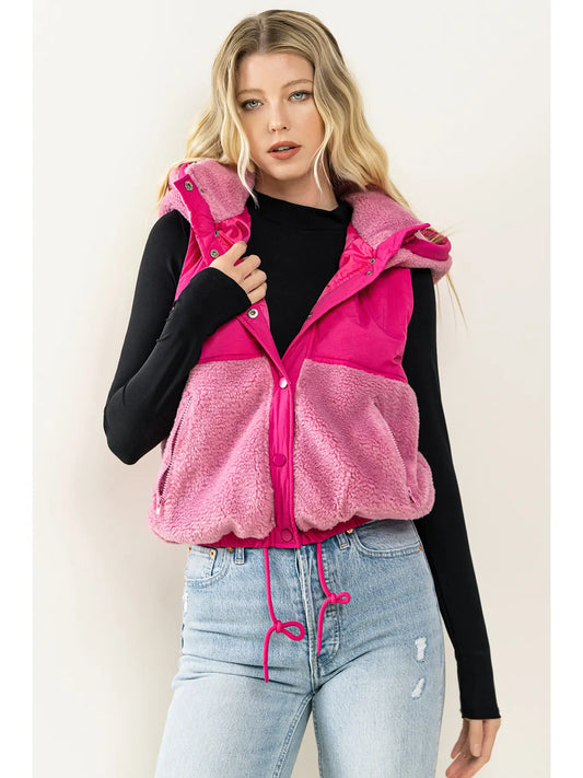 Pink Fleece Vest