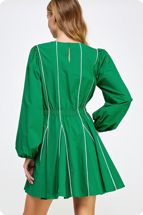 Penelope Vivid Green Mini Dress