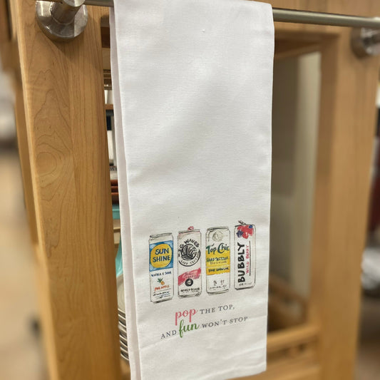 Seltzer Tea Towel - Pop the Top